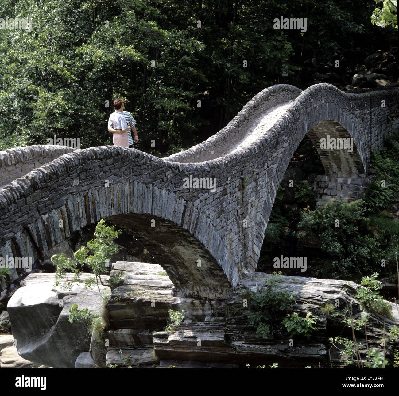 Doppelbogenbruecke; Ponte dei Saltri; Foto Stock