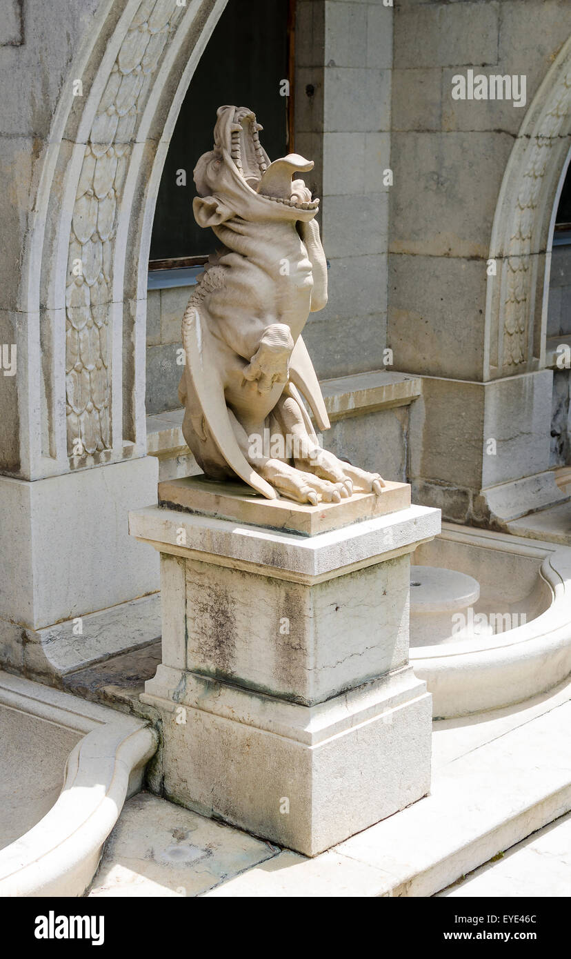 Statua di una chimera, gargoyle. Foto Stock
