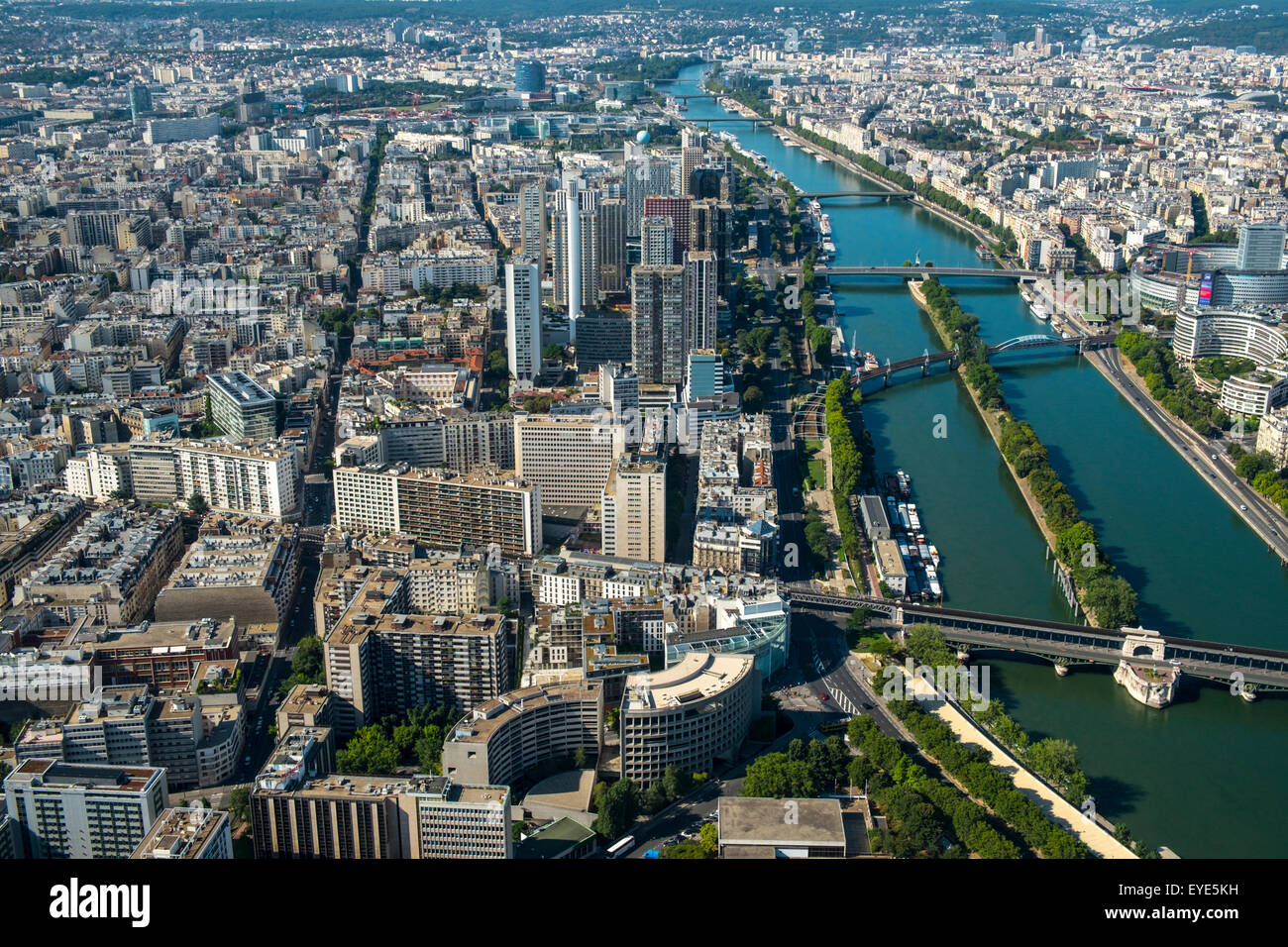Vista aerea, Parigi, Francia Foto Stock