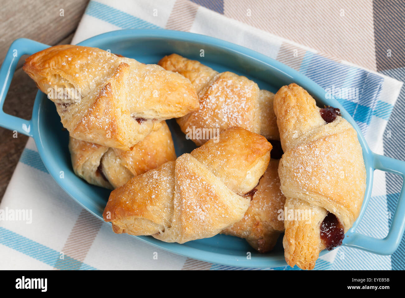 Croissant francesi. Foto Stock