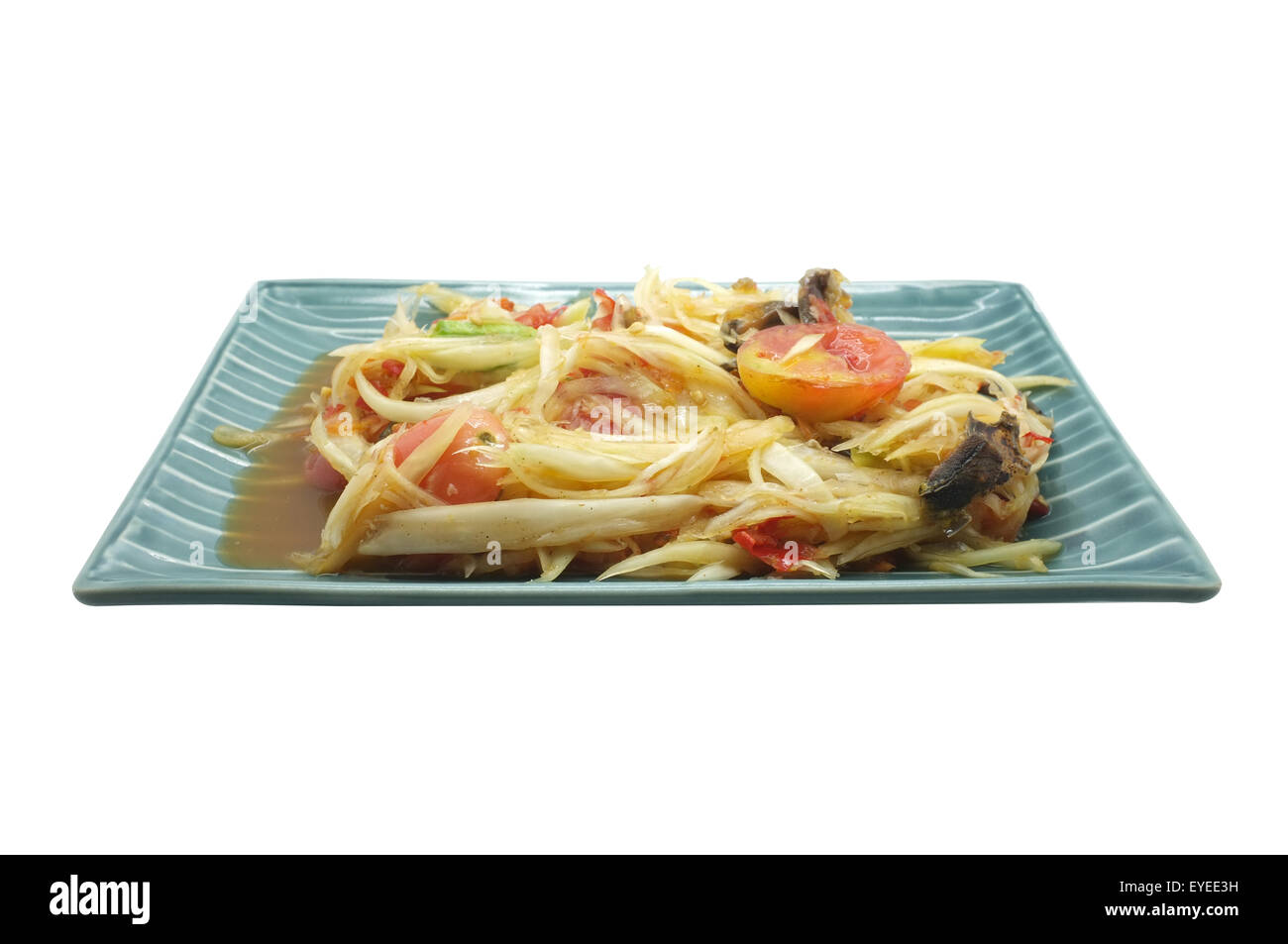 Insalata di papaia, Tailandese cibo piccante Foto Stock
