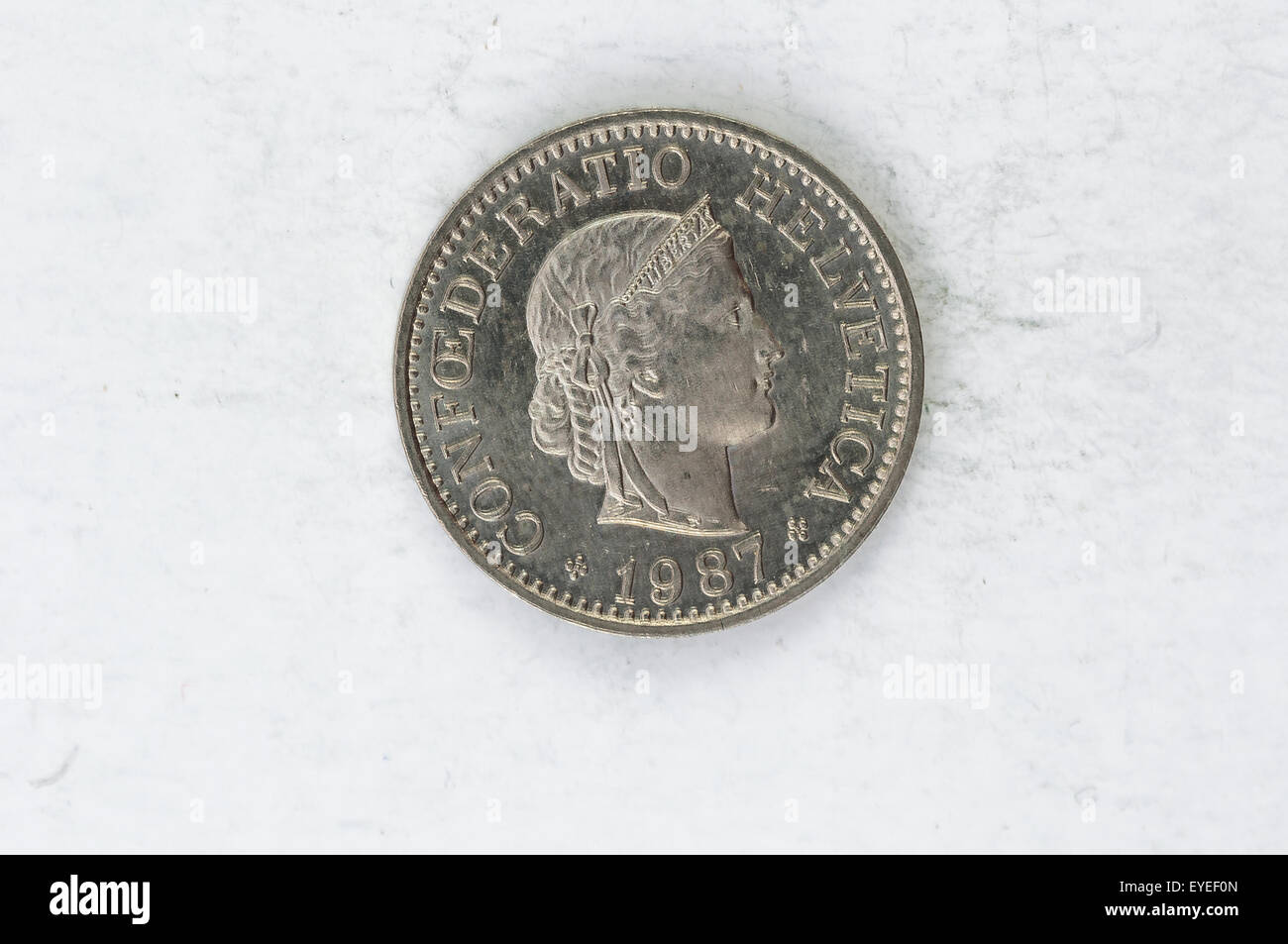 10 Svizzera Confoederatio Helvetica moneta argento usato guardare dieci  Foto stock - Alamy