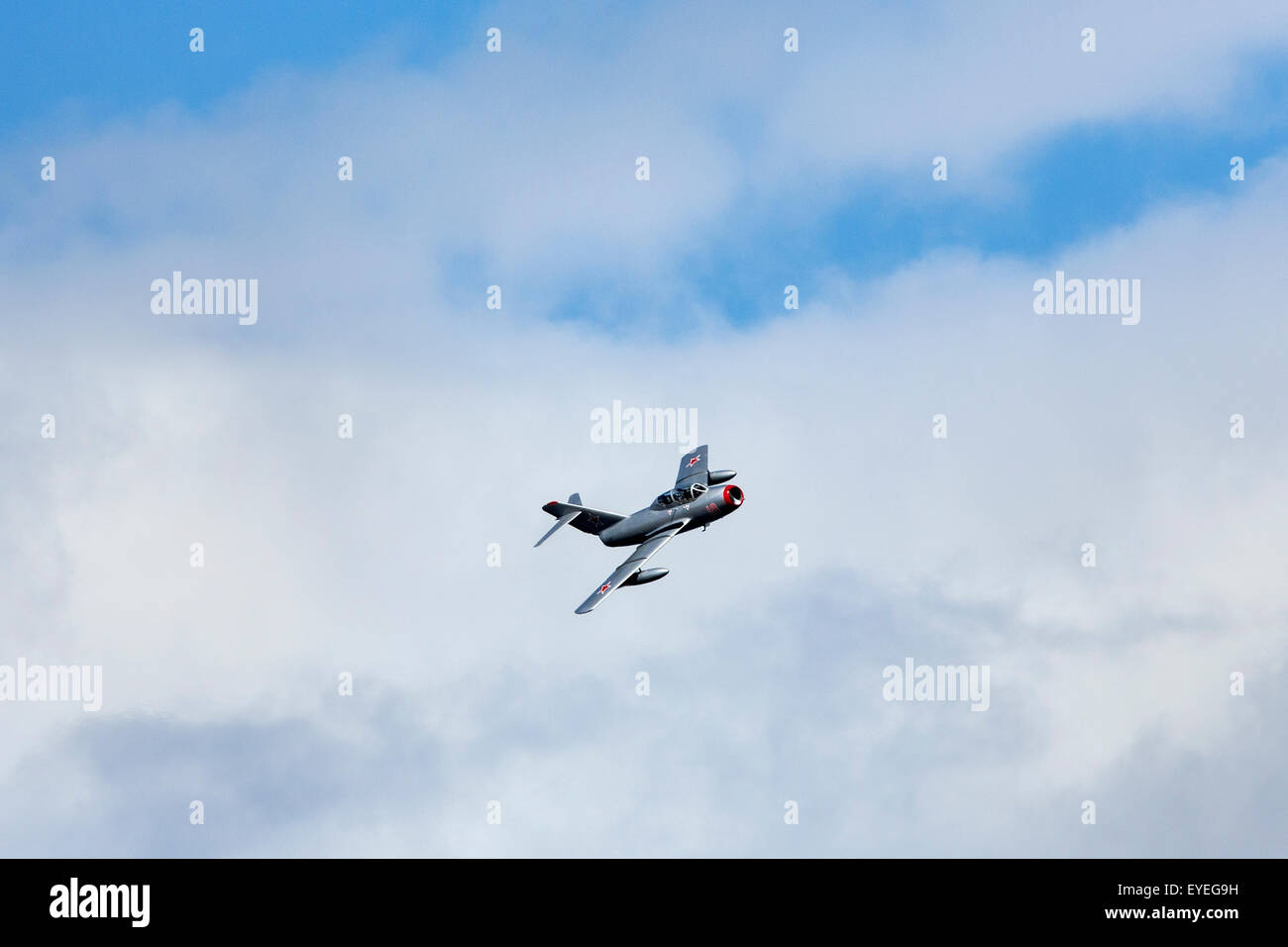 Un Mikoyan-Gurevich MiG-15 - uno dei primo successo swept-wing jet fighters e ha raggiunto la fama nei cieli di Corea, dove Foto Stock