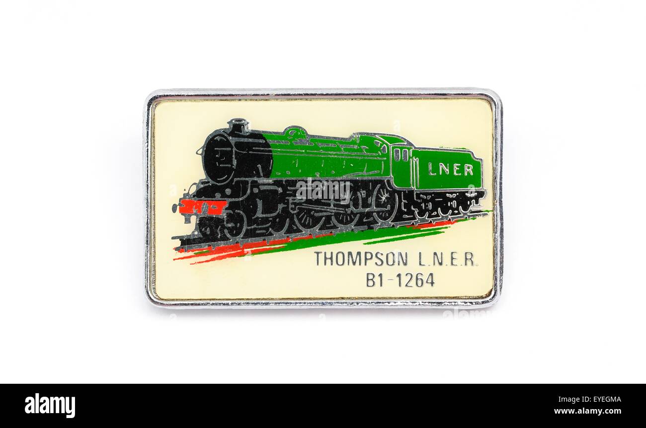 Uno smalto British treno a vapore badge.LNER Thompson Classe B1 1264 Foto Stock