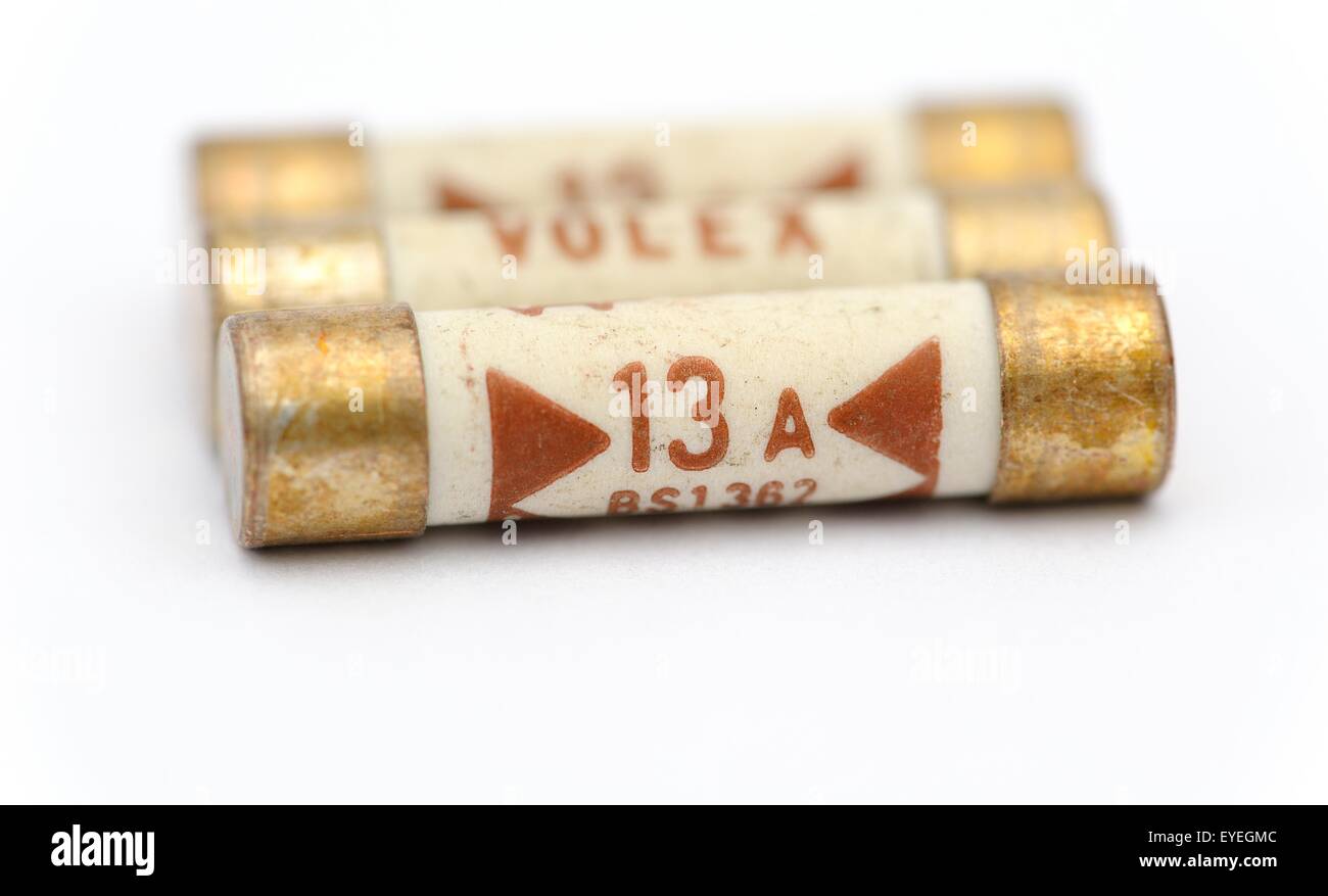 A 13 amp spina di alimentazione fusibile Foto Stock