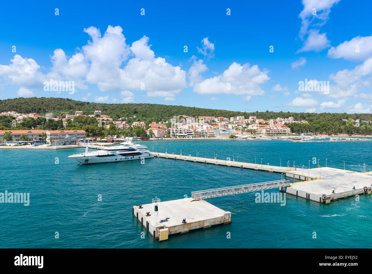 Vista della città di Argostoli, l'isola di Cefalonia, Mar Ionio, Grecia Foto Stock