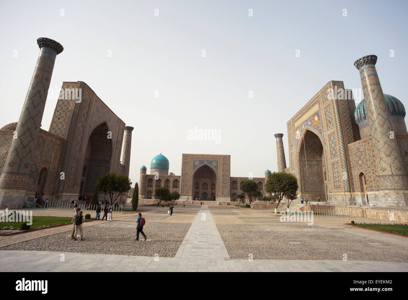 Registan Square; Samarcanda, Uzbekistan Foto Stock