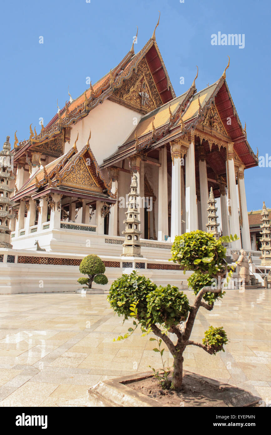 Tempio buddista a Bangkok in Tailandia Foto Stock