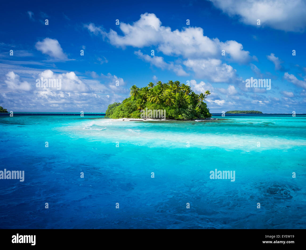 Una remota isola; Isole Marshall Foto Stock