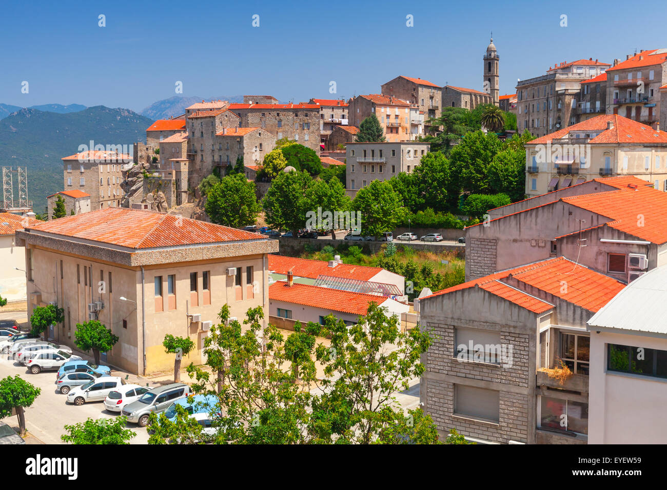 Città vecchia città. Sartène, Corsica, Francia Foto Stock