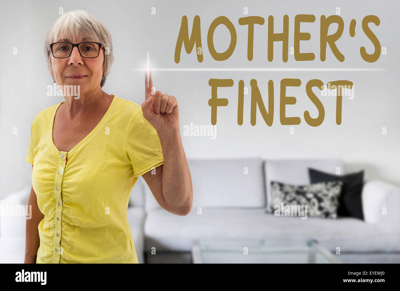 Le madri migliori il touchscreen è rappresentato dagli alti. Foto Stock