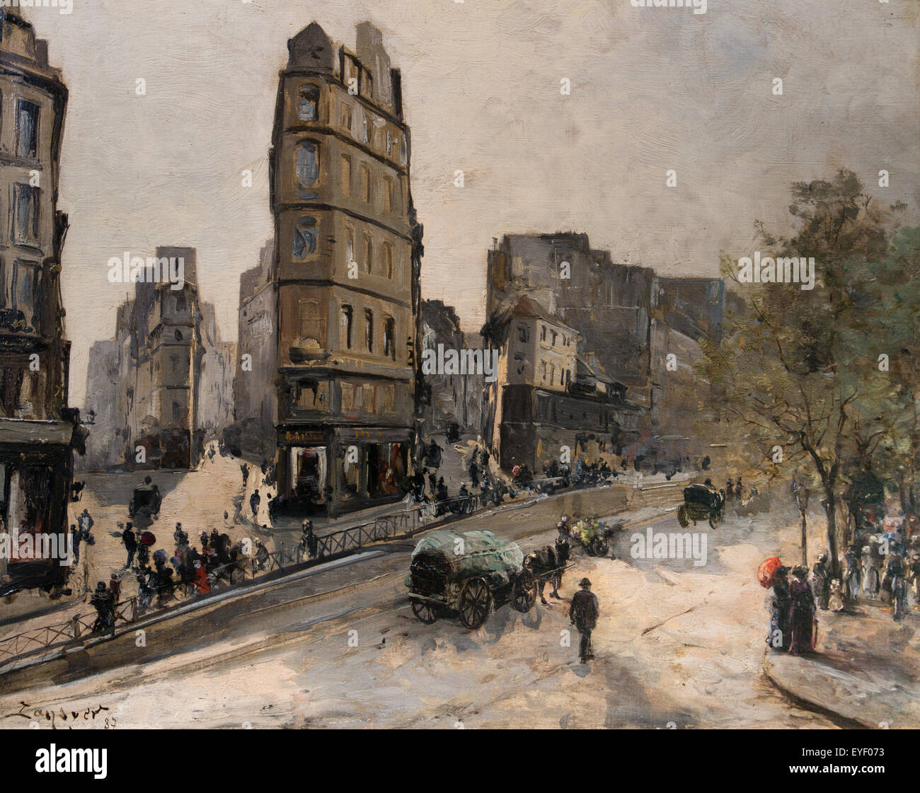 Le strade della luna, Beauregard e il clero vista dal boulevard Saint-Denis 17/10/2013 - XIX secolo collezione Foto Stock