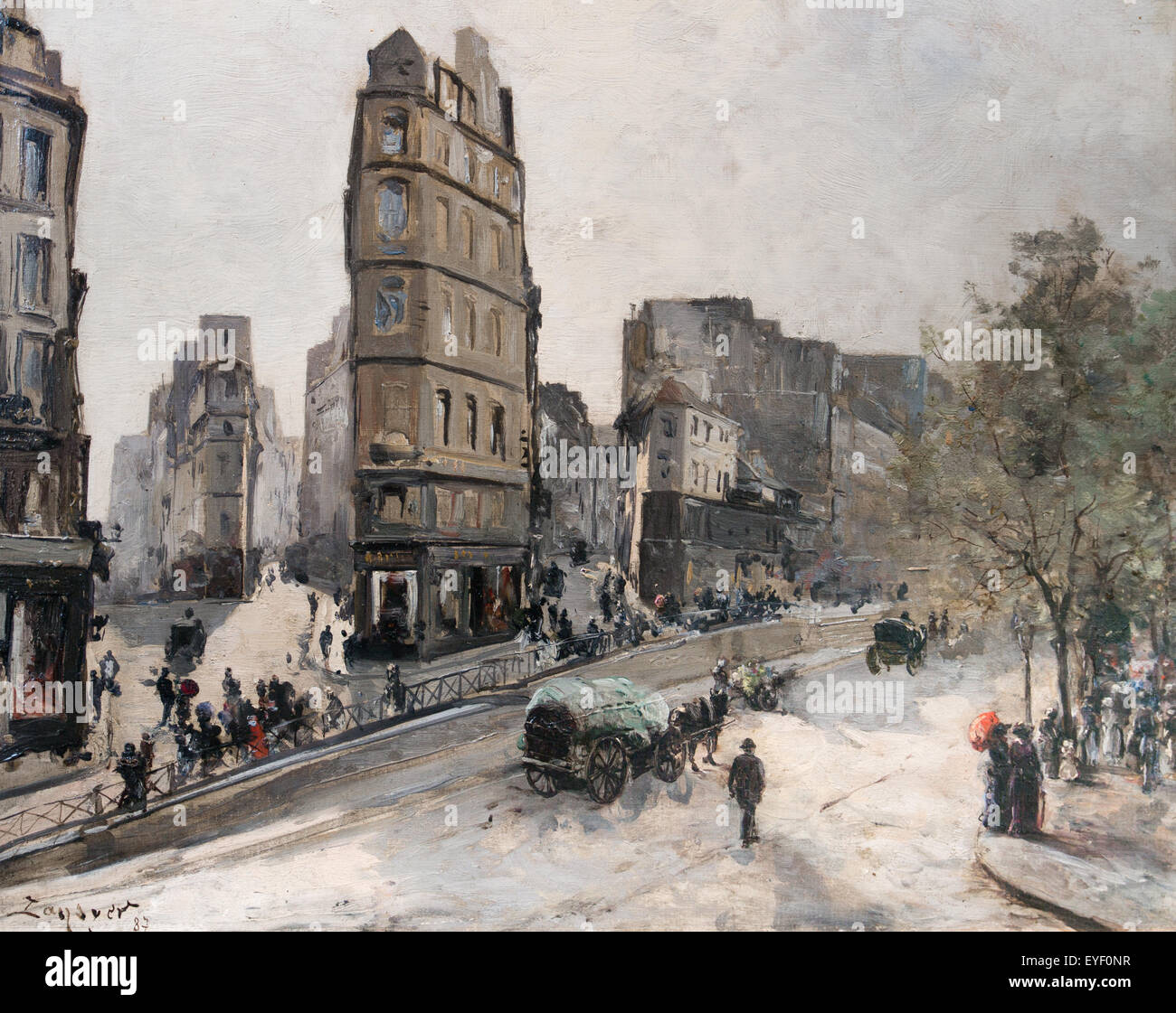 Le strade della luna, Beauregard e il clero vista dal boulevard Saint-Denis 17/10/2013 - XIX secolo collezione Foto Stock