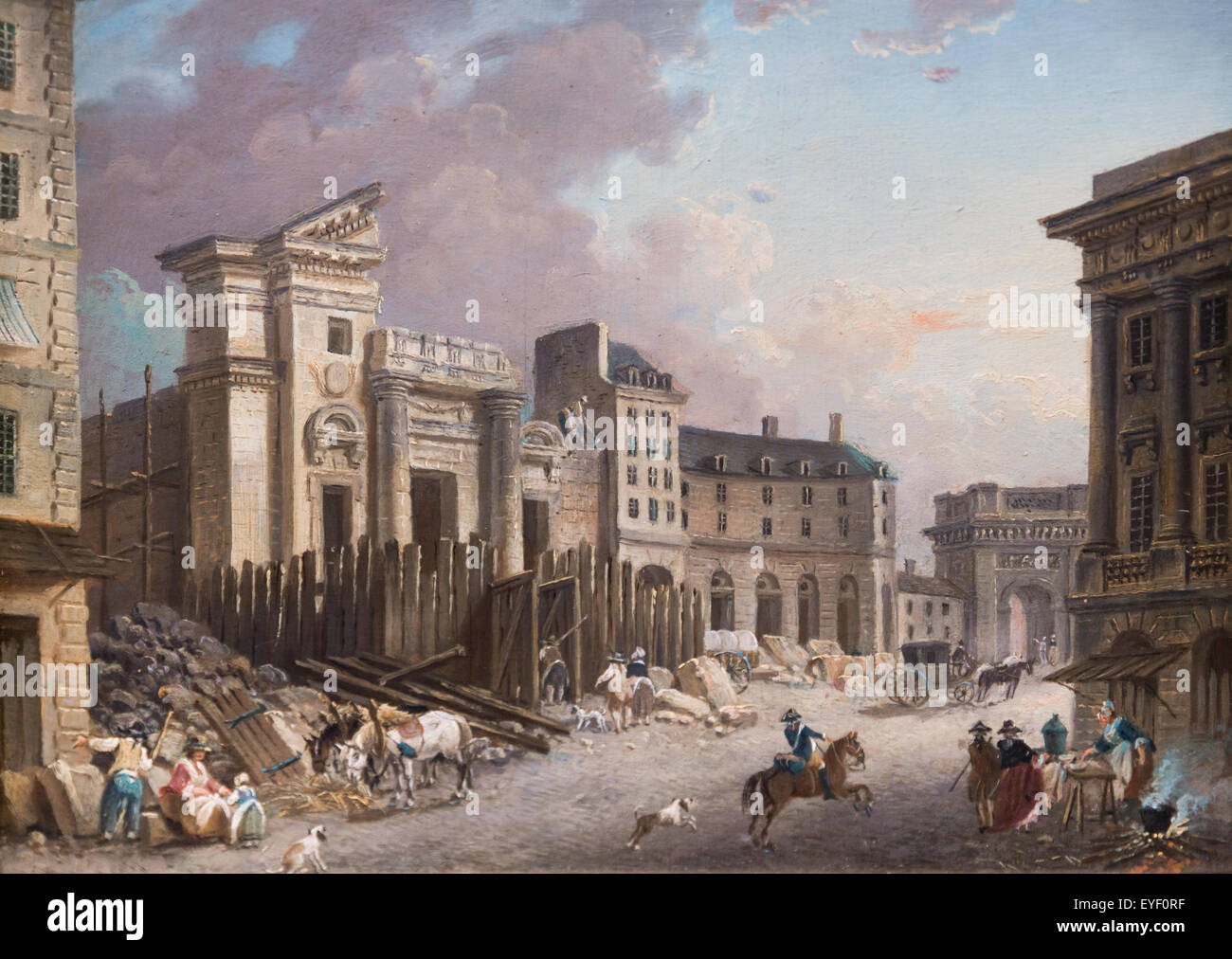 Demolizione di Saint Barthelemy chiesa, sull'l'ile de la Cite 17/10/2013 - XIX secolo collezione Foto Stock