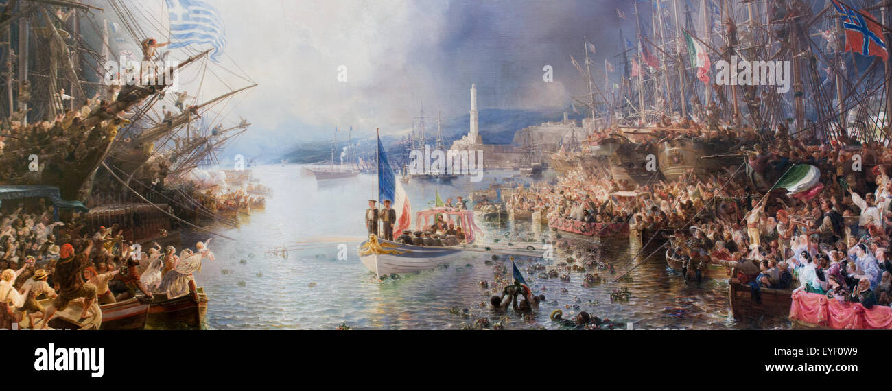Visitare il sito web di Napoleone III a Genova 07/12/2013 - XIX secolo collezione Foto Stock Visitare il sito web di Napoleone III a Genova 07/12/2013 - XIX secolo collezione Foto Stock