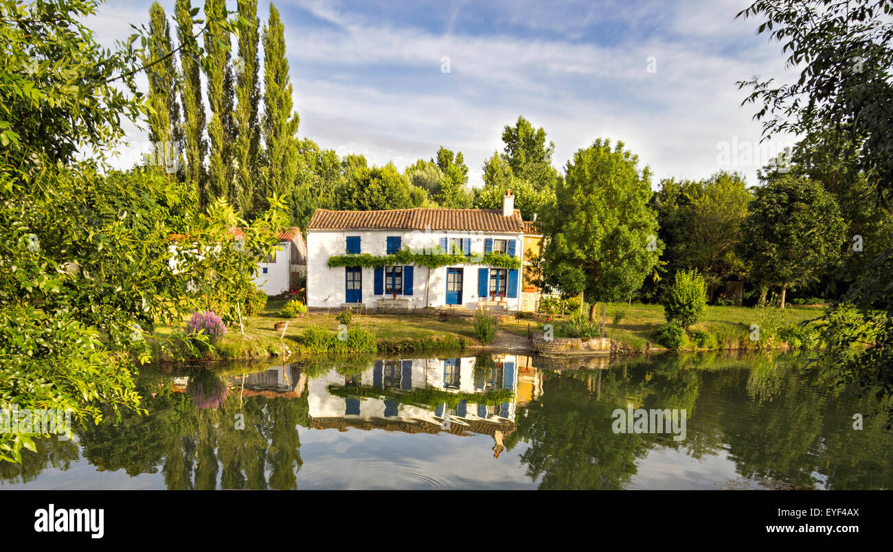 Holiday Cottage o gite a la Marais, Francia Foto Stock