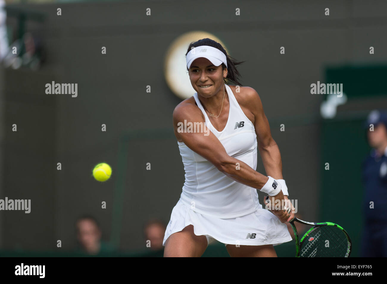 01.07.2015. Il torneo di Wimbledon Tennis Championships 2015 tenutosi presso il All England Lawn Tennis e Croquet Club di Londra, Inghilterra, Regno Unito. Foto Stock