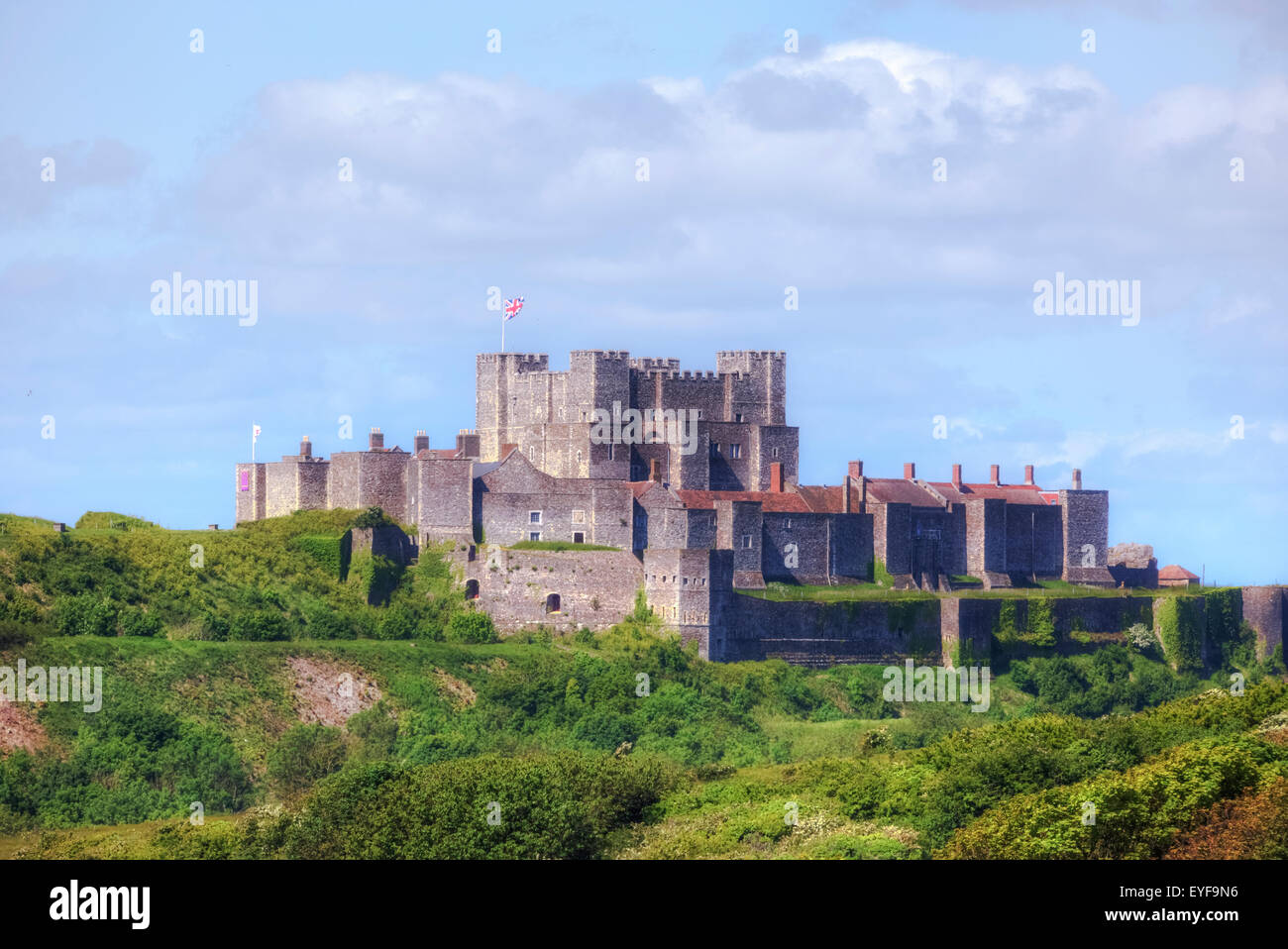 Il castello di Dover, Dover, Kent, England, Regno Unito Foto Stock