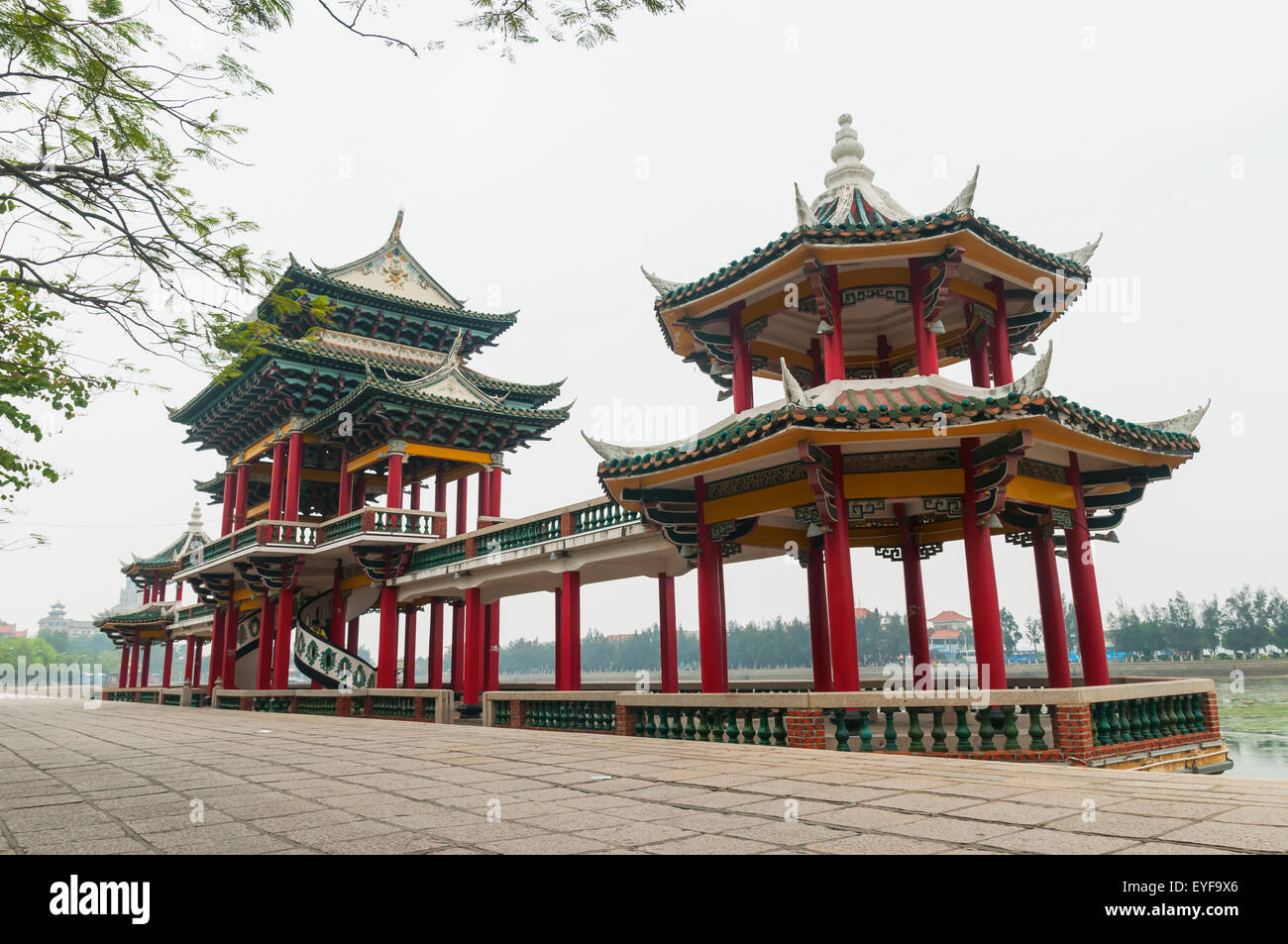 Jimei District, parco famoso perché Chinese dragon boat festival; Xiamen, provincia del Fujian, Cina Foto Stock