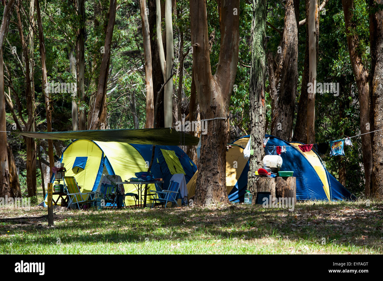 Campeggio in Santa Teresa Parco Nazionale; Uruguay Foto Stock