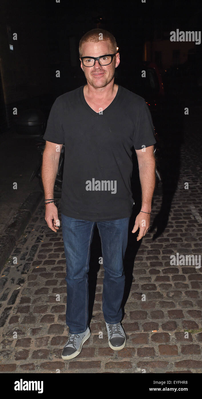 Heston Blumenthal visto godendo un lads notte fuori con il suo figlio a Chiltern Firehouse con: Heston Blumenthal dove: Londra, Regno Unito quando: 27 maggio 2015 C Foto Stock