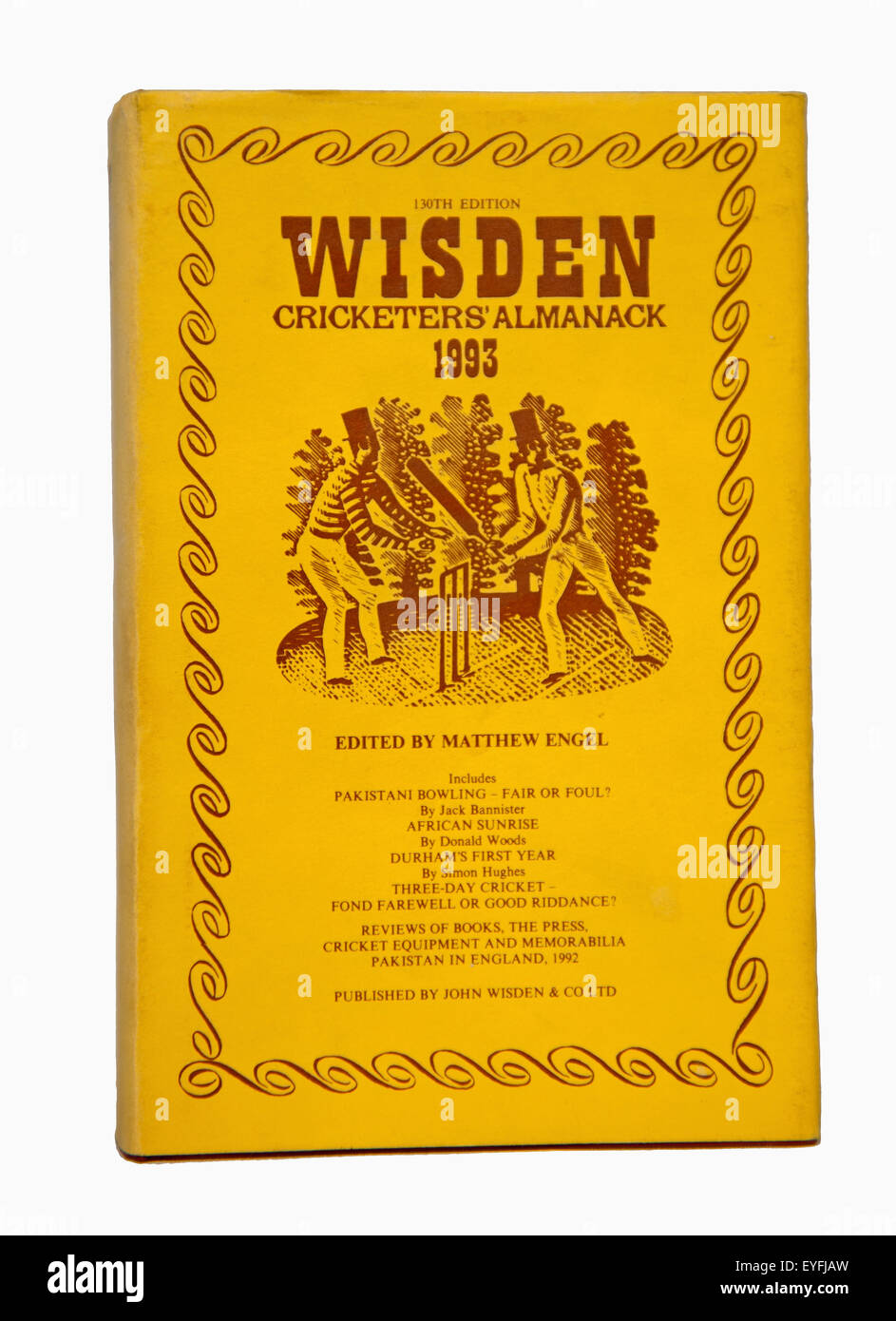 130edizione di Wisden Il Cricketers' Almanack. Foto Stock
