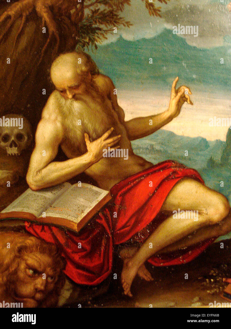 Il Francesco San Girolamo di Palma il Giovane dipinto circa 1590 Foto Stock
