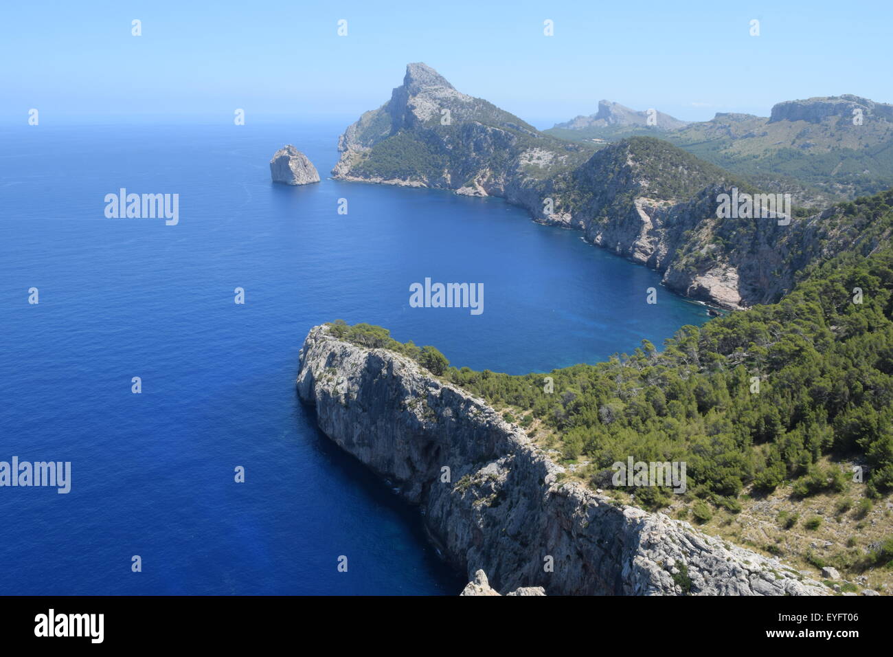 Vista spettacolare di Formentor su Maiorca, Spagna. A nord-est della Tramuntana mountain range. Foto Stock