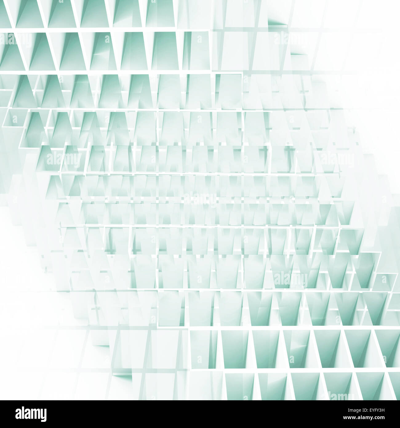 Abstract quadrato geometrico pattern. 3d sfondo con cellule high-tech struttura Foto Stock