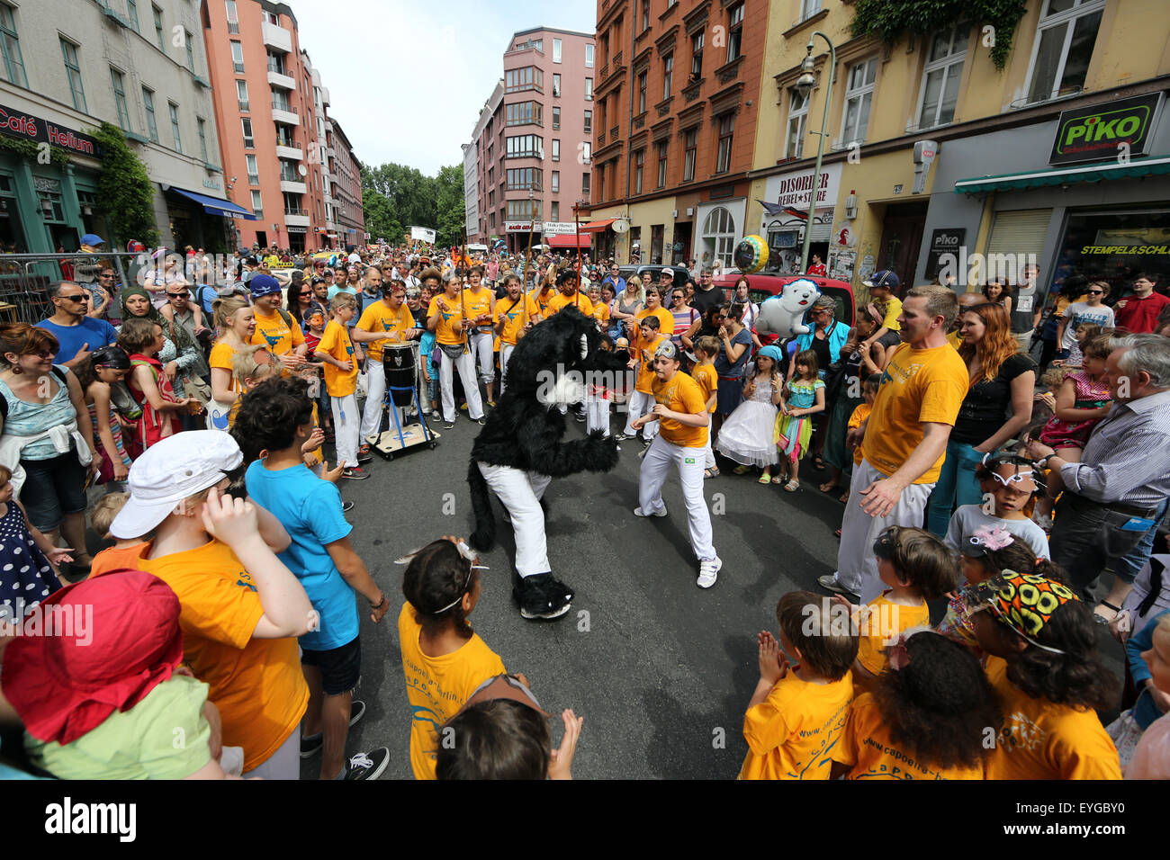 Berlino, Germania, gruppo di Capoeira nel Carnevale delle culture Foto Stock