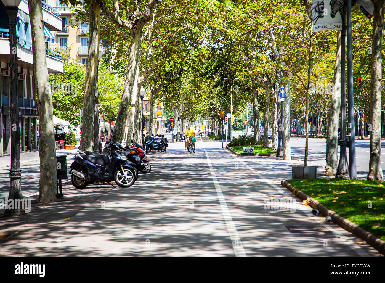 Gran Via de les Corts Catalanes Foto Stock