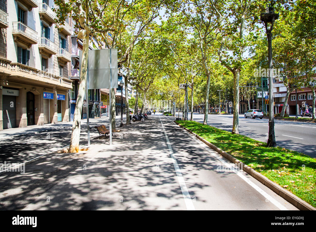 Gran Via de les Corts Catalanes Foto Stock