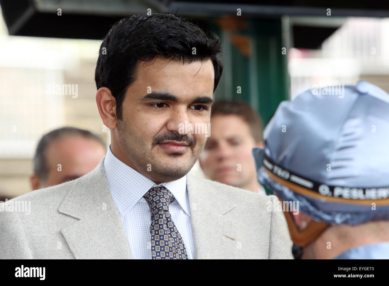 Parigi, Francia, Sheikh Hamid bin Joaan al Thani, proprietario del cavallo Foto Stock