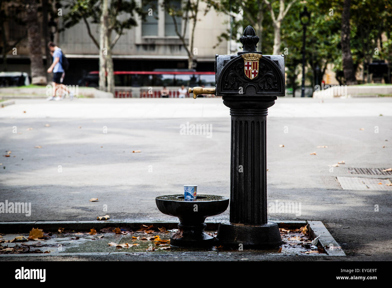 Street tocca, Barcellona, Spagna Foto Stock