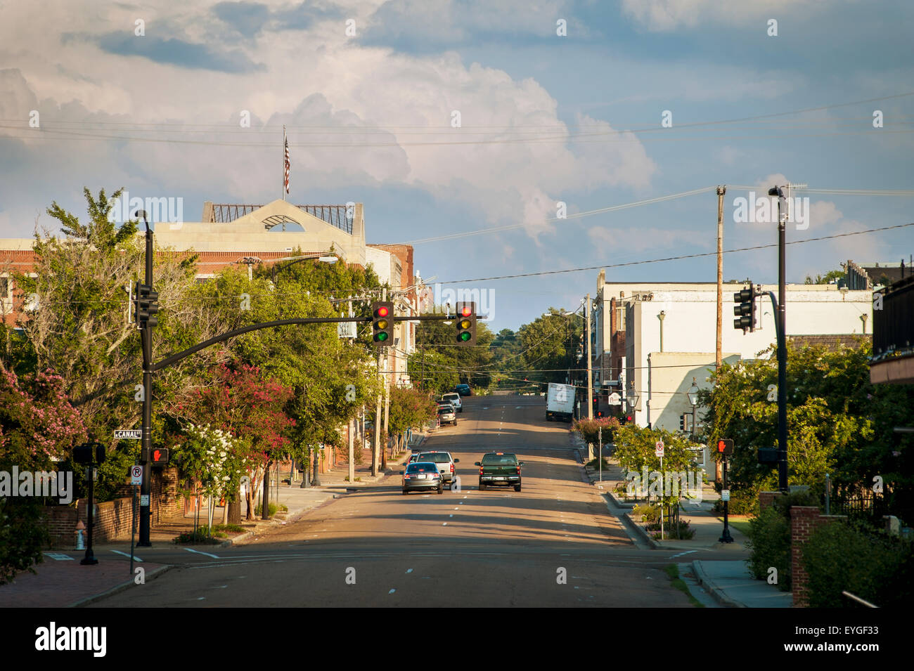 Stati Uniti d'America, Mississippi, scene di strada; Natchez Foto Stock
