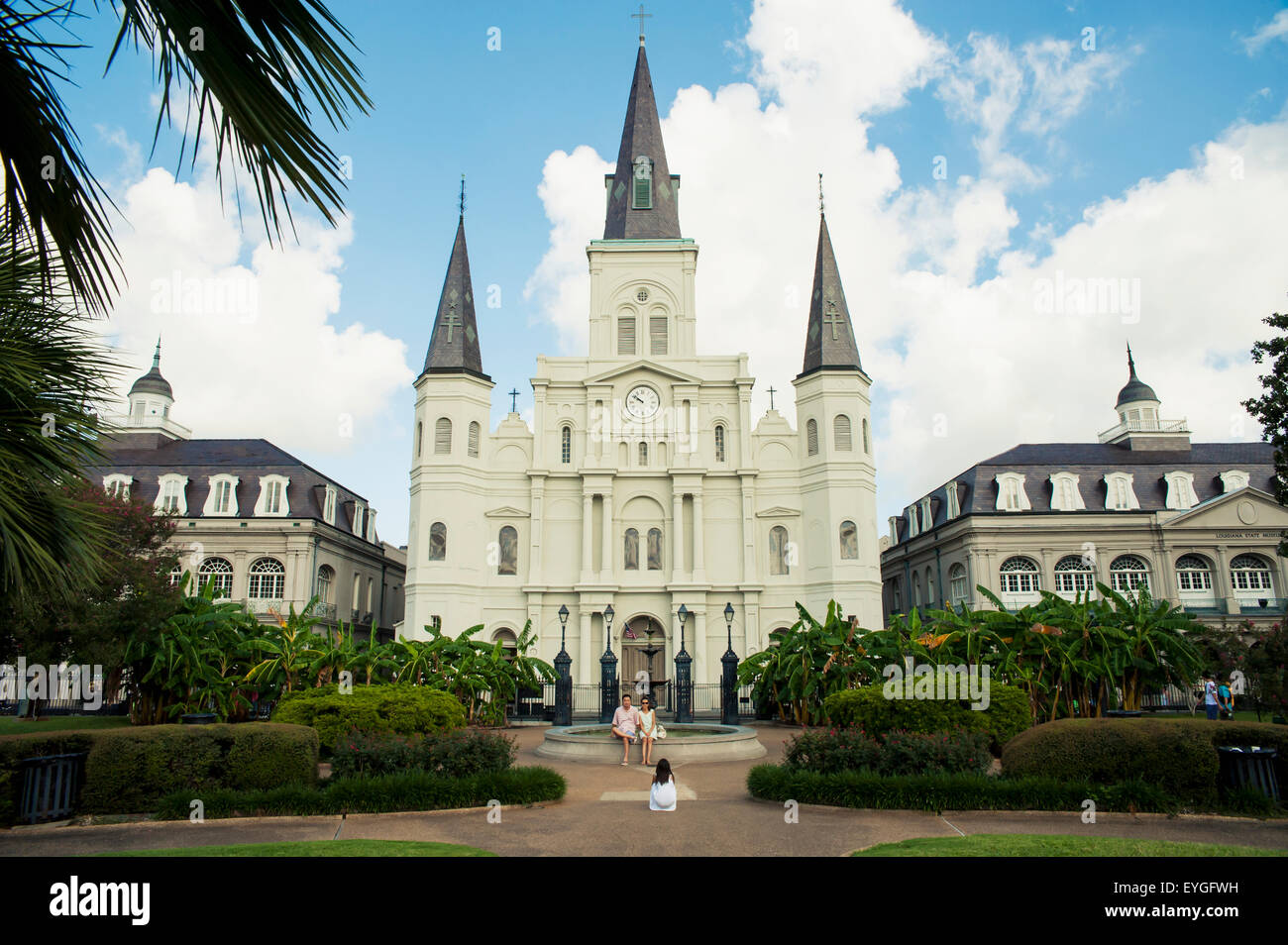 Stati Uniti d'America, Louisiana, Quartiere Francese; New Orleans, Vista di Saint Louis Cathedral Foto Stock