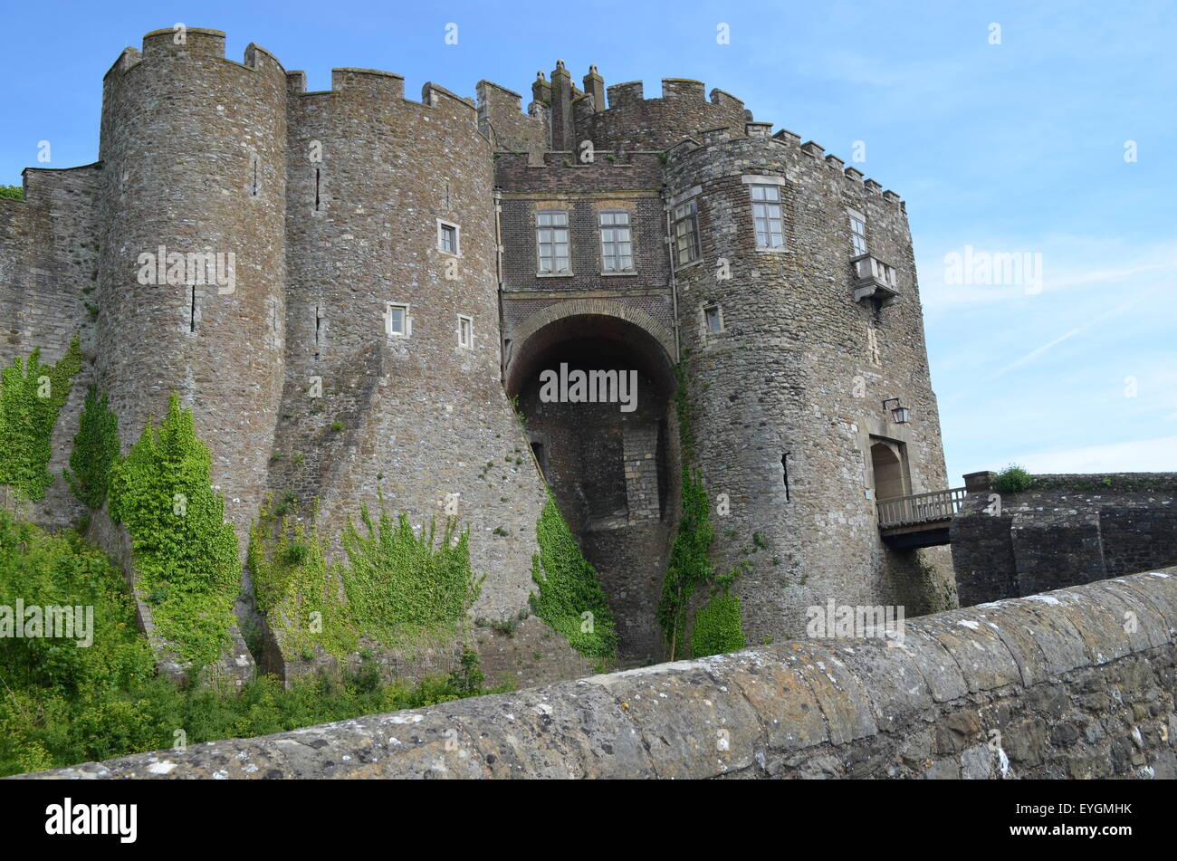 Ingresso al castello di Dover nel Kent, Inghilterra. Foto Stock