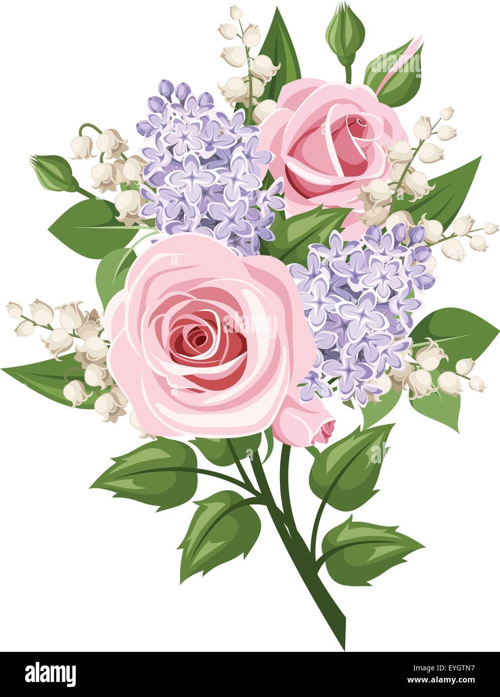 Bouquet di rose e mughetto immagini e fotografie stock ad alta risoluzione  - Alamy