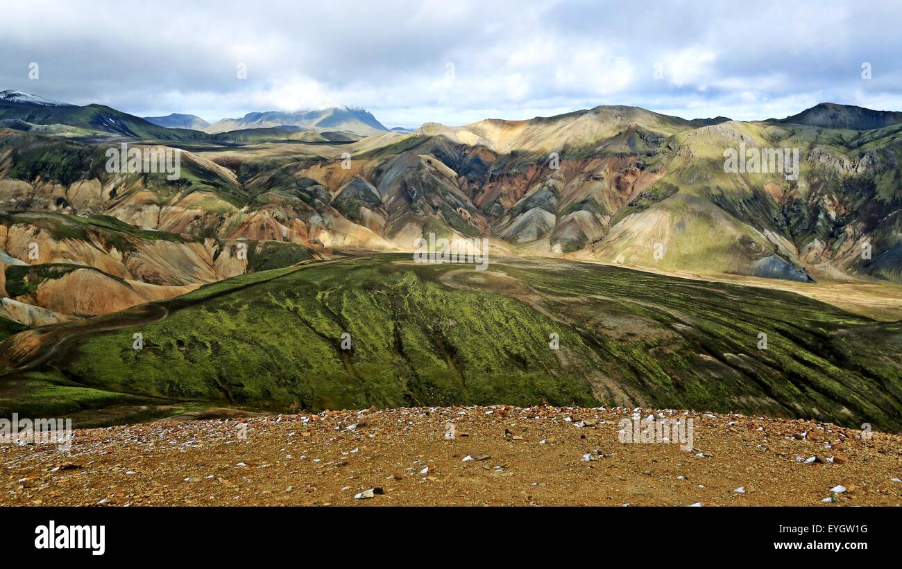 Landmannalaugar Montagne Colorate Panorama Islanda Foto Stock Alamy