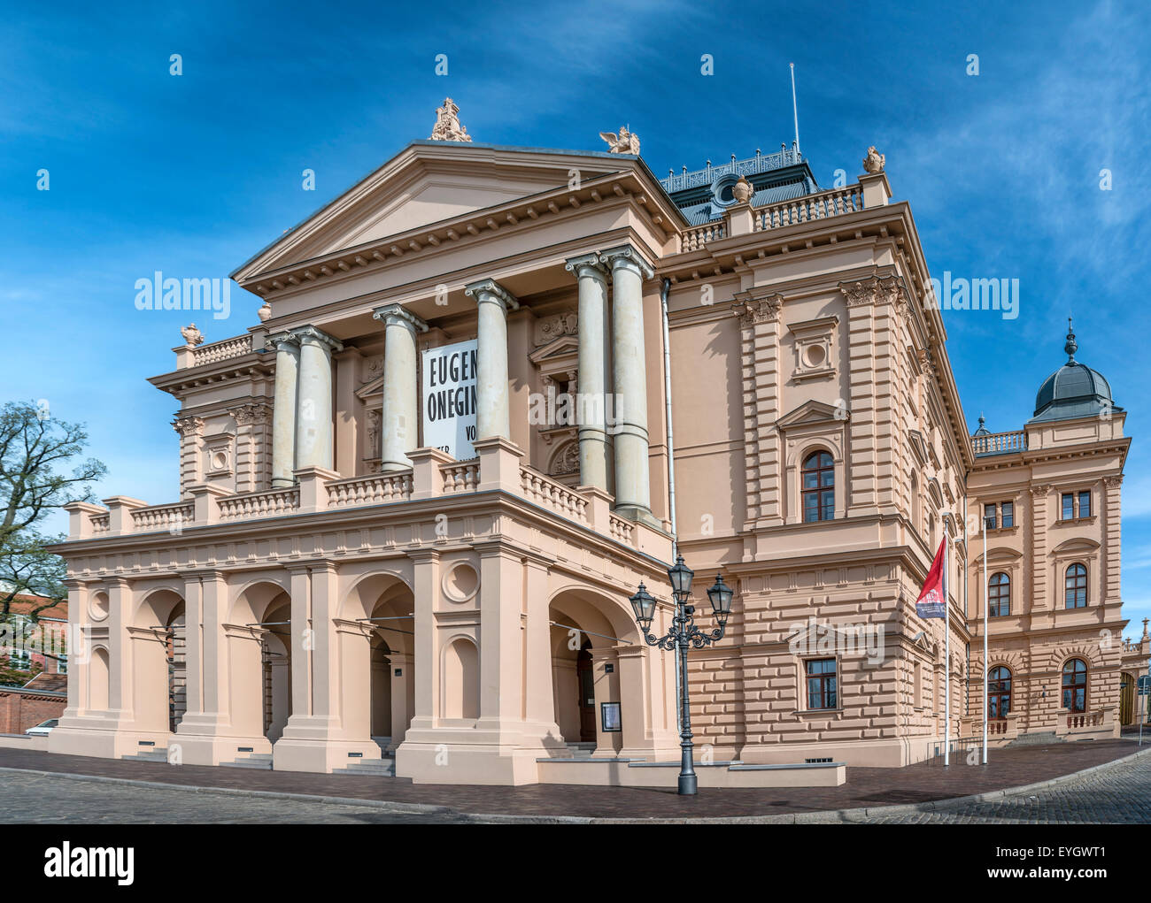 Meclemburgo State Theater, Meclemburgo-Pomerania Anteriore, Germania Foto Stock