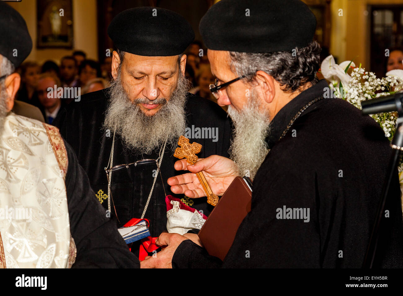 Cristiana Copta cerimonia di nozze, Hove, Sussex, Regno Unito Foto Stock