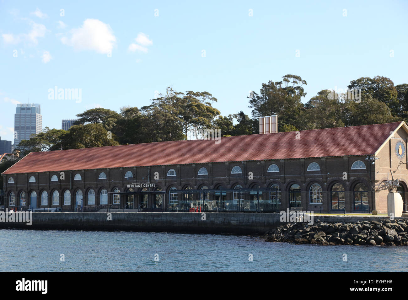 Il Royal Australian Navy Heritage Center a Isola Giardino, Sydney, Australia. Foto Stock