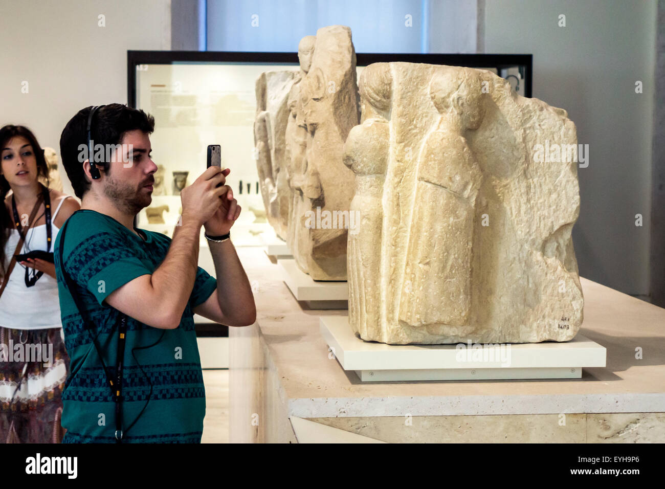 Madrid Spagna,Recoletos,Salamanca,Calle de Serrano,Museo Arqueologico Nacional,Museo Archeologico Nazionale,interno,mostra collec Foto Stock