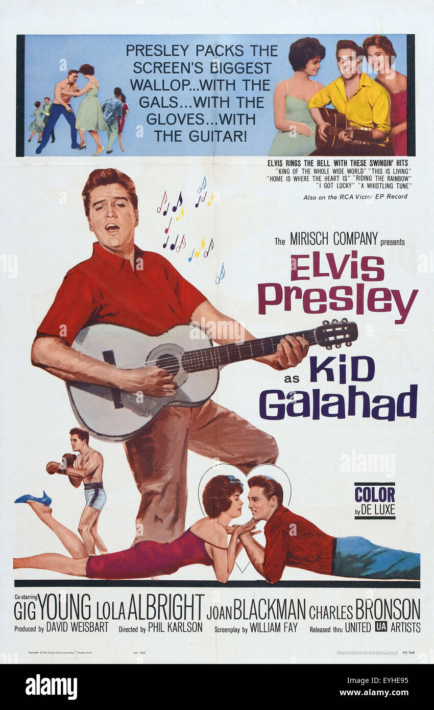 Kid Galahad - 1962 - Elvis Presley - poster del filmato Foto Stock