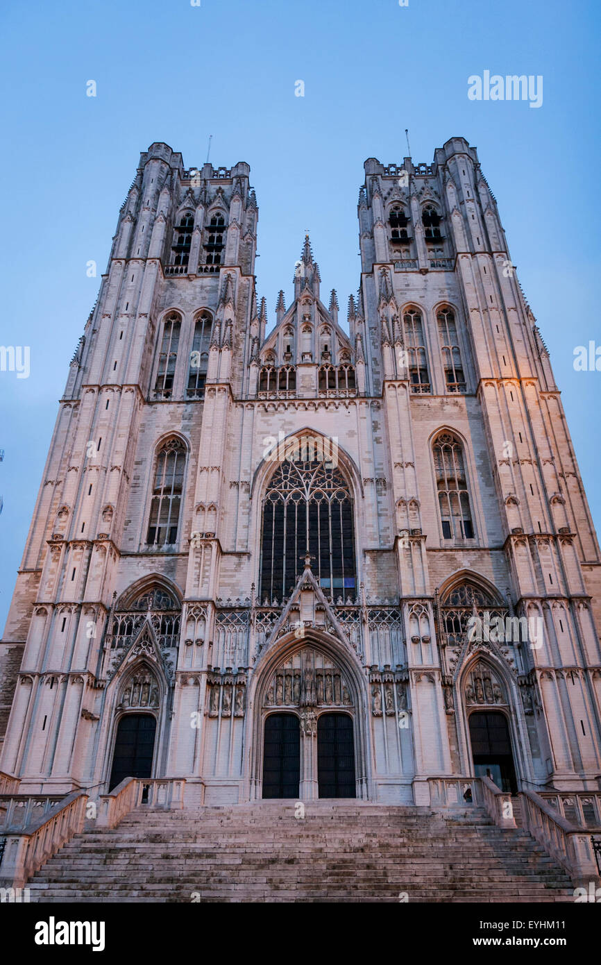 Cattedrale di San Michele e Santa Gudula di Bruxelles Foto Stock