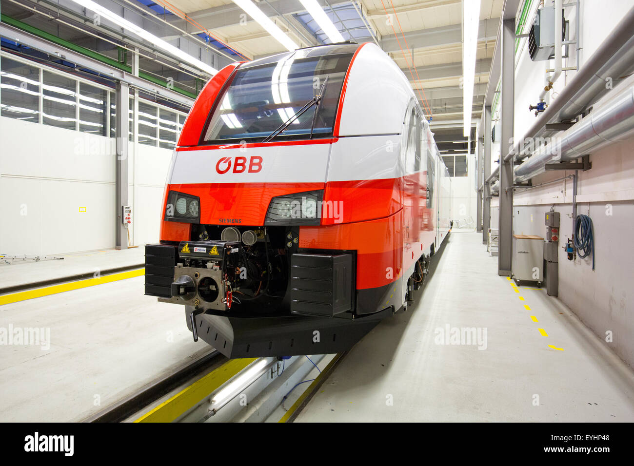 Krefeld, Germania, Desiro CityJet la Siemens rail impianto auto Foto Stock