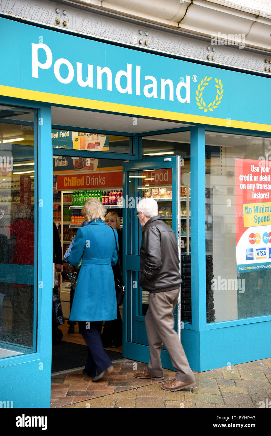 Poundland shop, negozio Poundland, Gran Bretagna, Regno Unito Foto Stock