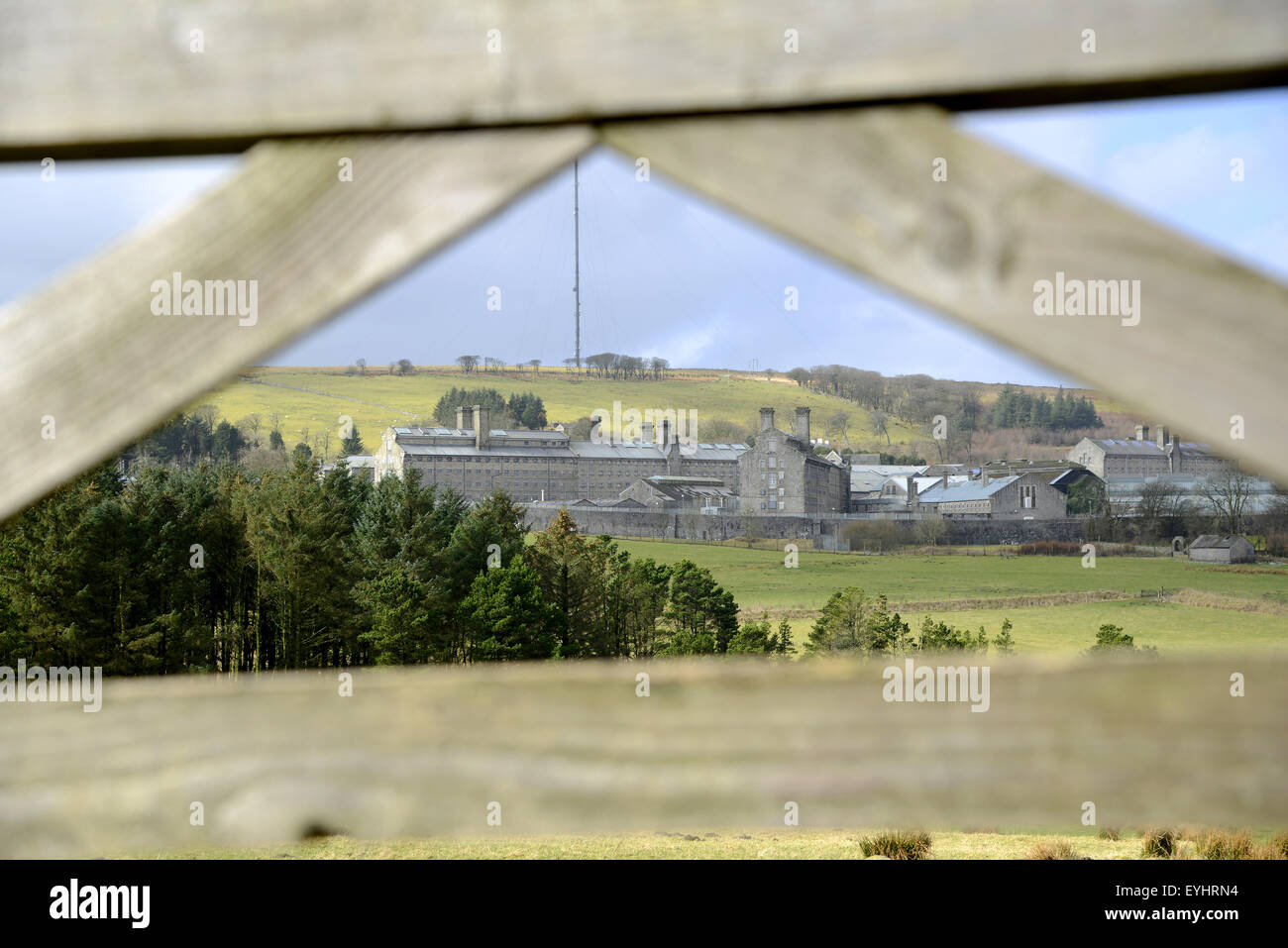 'Dartmoor prigione" HM prigione Dartmoor, Princetown, Dartmoor Devon, Inghilterra, Regno Unito Foto Stock