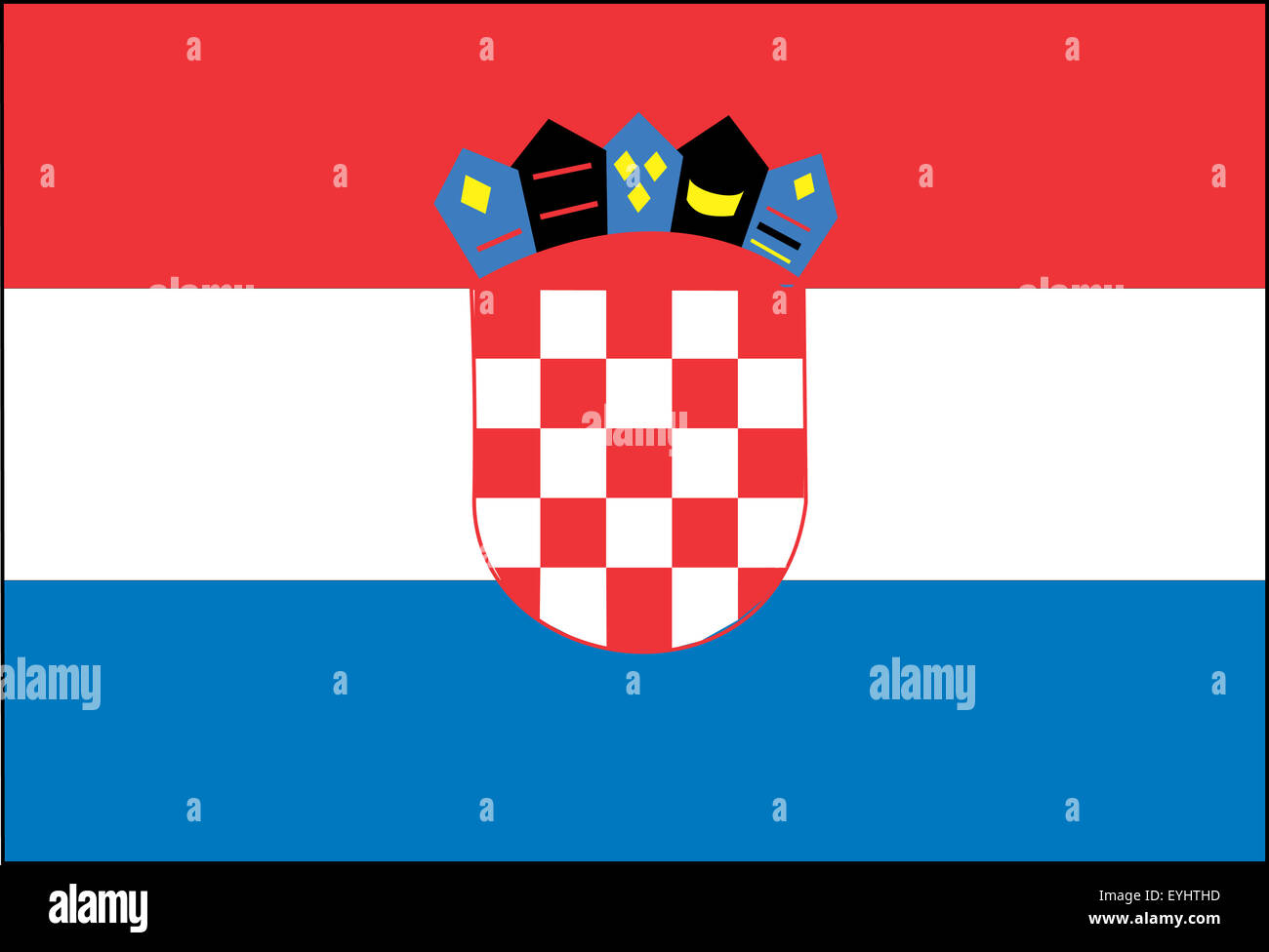 Fahne: Kroatien/ bandiera: Croazia. Foto Stock