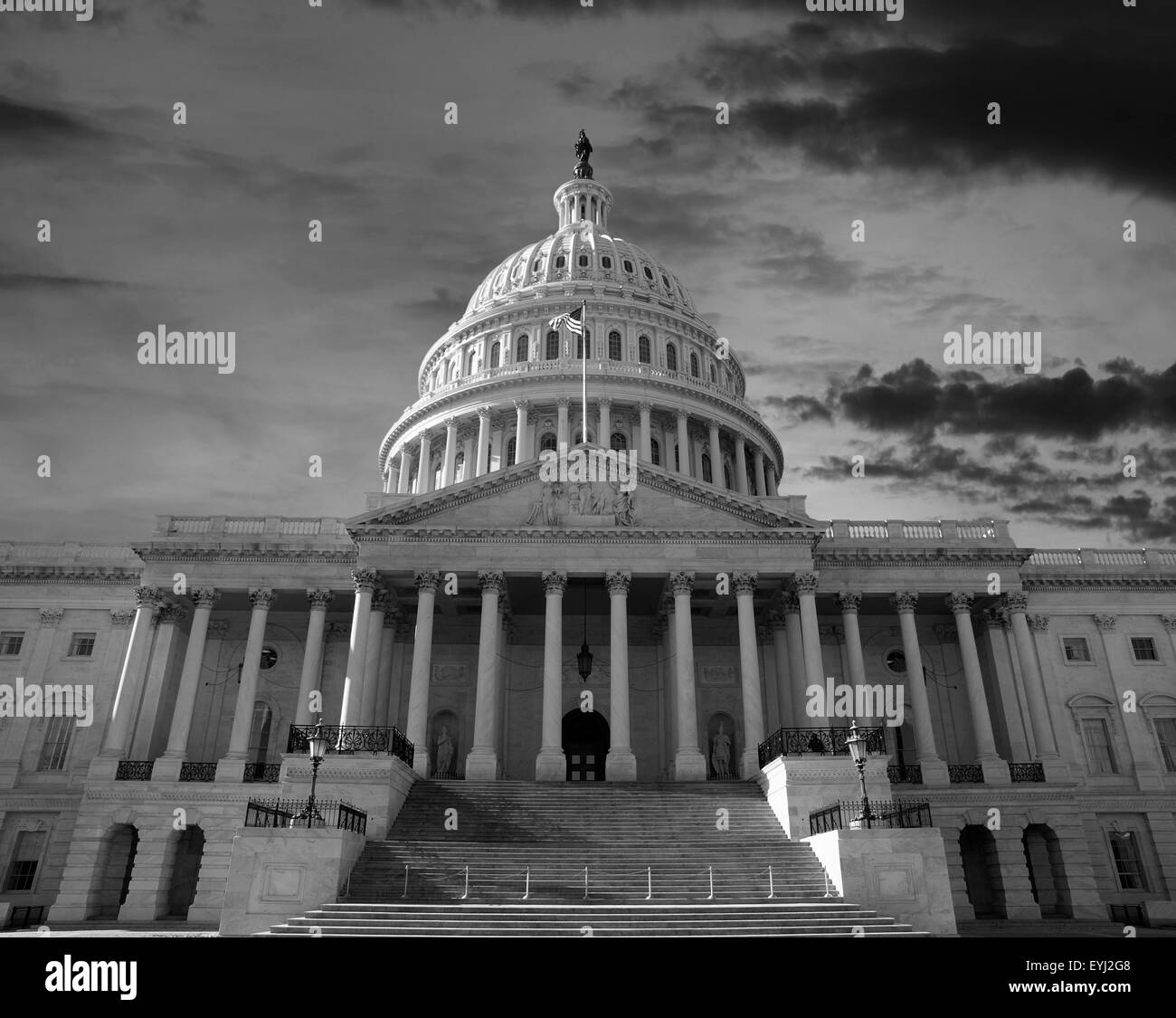 Alba cielo sopra gli Stati Uniti Campidoglio di Washington DC. Foto Stock